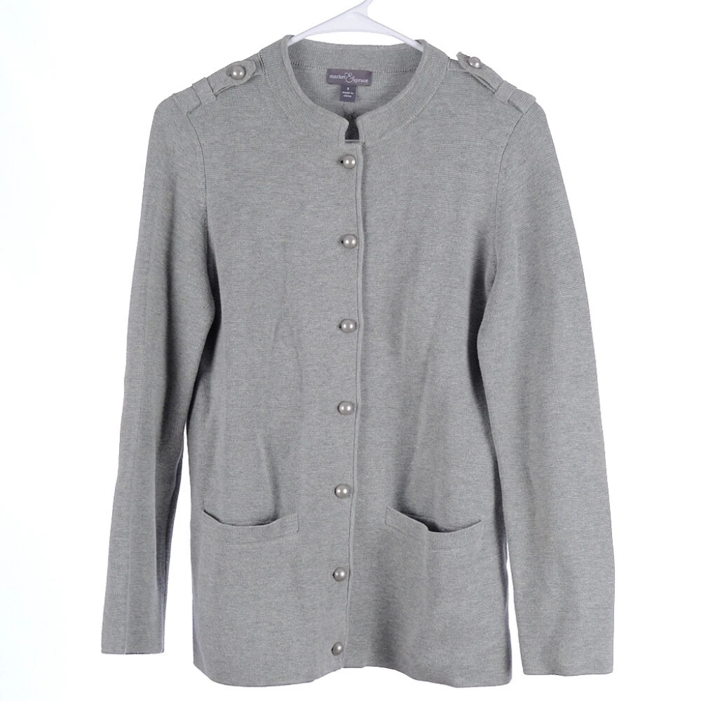 Market & Spruce Heather Gray Knit Jacket